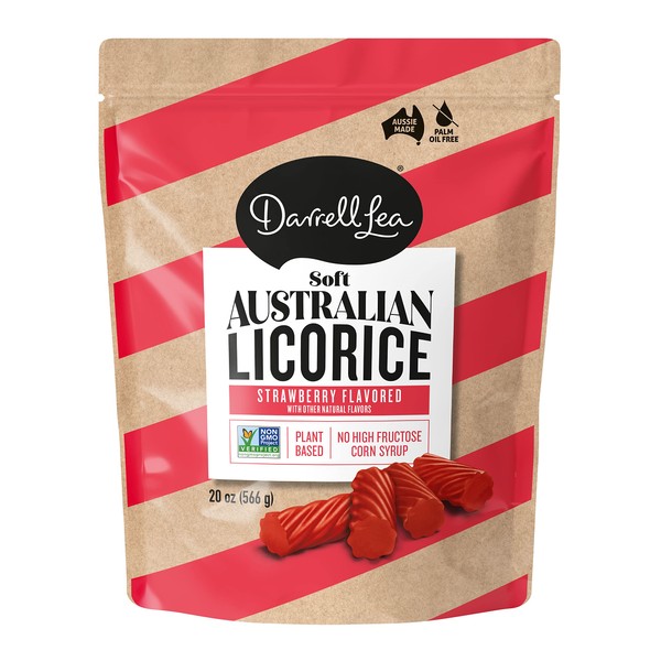 Darrell Lea Australian Licorice Big Bag, Strawberry Flavor, Soft &