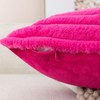 ZLINA Set of 2 Faux Fur Plush Hot Pink Throw