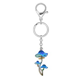 DALANE Acrylic Colourful Mushroom Key Ring Car Key Wallet Key Rings Cute Nature Lovers Gifts for Women Girls Accessories, blue, M