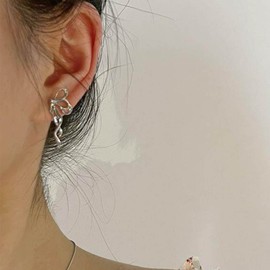 Allereyae Vintage Crystal Bow Earrings Half Bow Drop Earrings Hollow Bowknot Stud Earrings Silver Cz Stud Earrings Metal Bow Dangle Earrings Jewelry for Women and Girls