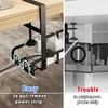 Sleclean Under Desk Cable Management Tray, Upgraded Long Arm Clamp,