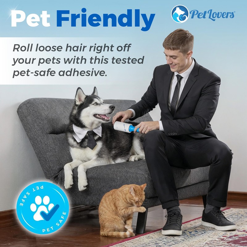 PetLovers Extra Sticky Lint Roller Value Set 270 Sheets for