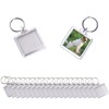 25Pcs Clear Blank Acrylic Photo Keychain Picture Frame Image Insert