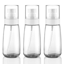 Cosywell Botella de aerosol de niebla fina aprobada por la TSA 3.4 oz 100 ml Paquete de 3 envases de viaje recargables de cosméticos vacíos Botella de spray de plástico para perfumes, aceites