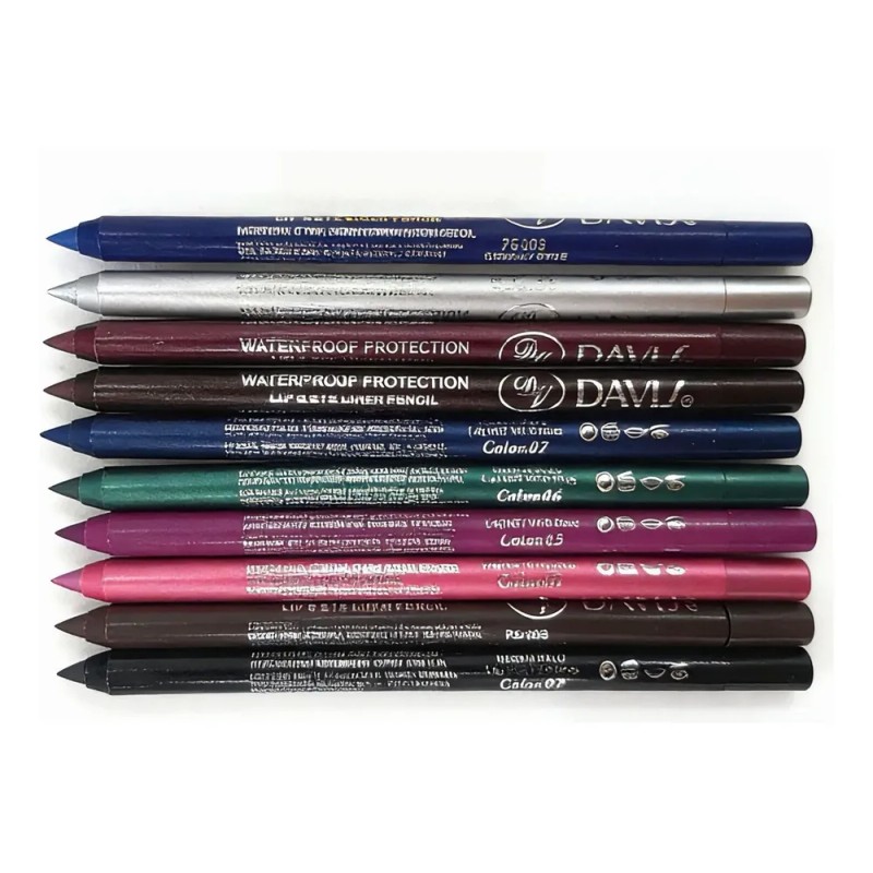 Lápiz Delineador Davis 10 Tonos Impermeable Mix