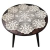 Beige 24 Inch Round HANDMADE Cotton Crochet Lace Placemat Doilies