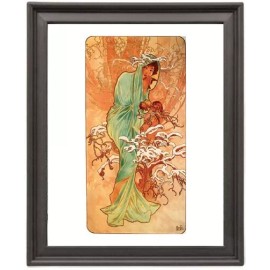 Alphonse Mucha Winter - 1896 - panel - Picture Frame 8x10 inches - Poster - Prin
