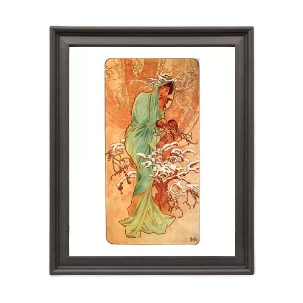 Alphonse Mucha Winter - 1896 - panel - Picture Frame