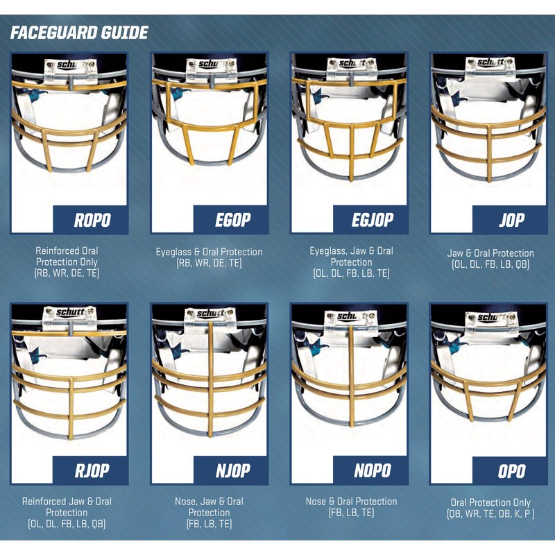 Schutt Sports Vengence Football Face Guard Carbon Steel Burnt Orange