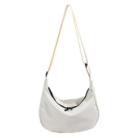 Beatus Women's Lightweight Simple Shoulder Bag, Fits Long Wallets, Just the Right Size!, beige