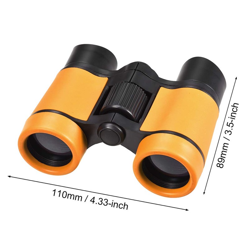 sourcing map Binoculars 4X30 Compact Foldable Binoculars Shock Proof Orange