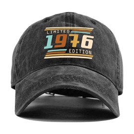Dhecvbd Limited 1976 Edition,Funny Baseball Cap,Funny Hats,Dad Hat,Trucker Hat,Adjustable Cotton Baseball Cap for Men Women Dark Grey