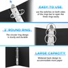 Henoyso 6 Pcs Mini 3 Ring Binders Plastic 2'' Binder,