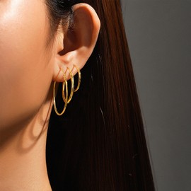 Stocking Stuffers Holiday Outfits for Women 2024 Gold Earrings for Women Gold Hoops Earrings for Women Large Big Hoop Earrings Women Dainty Gold Jewelry for Women