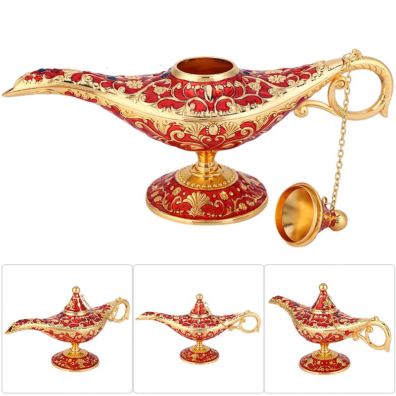 Retro Metal Fairy Tale Conjuring Genie Home Teapot Oil Lamp