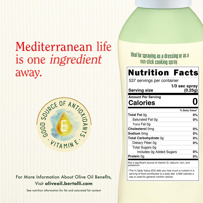 Bertolli Extra Virgin Olive Oil Spray, Rich Taste - 4.9