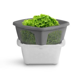 Versatile Colander with Bowl Straining Aid Filter Basket Pasta Strainer Stackable 2 in 1 Kitchen Strainer Bowl with Handles Food Safe