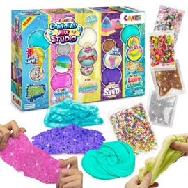 Craze Compound Mix Studio Clay Set with Magic Slime, Cloud Slime, Fluffy Mellow, Magic Sand & Soft Slime - Modelling Clay Slime Children & Children's Clay Children Toy from 3 Years 34248