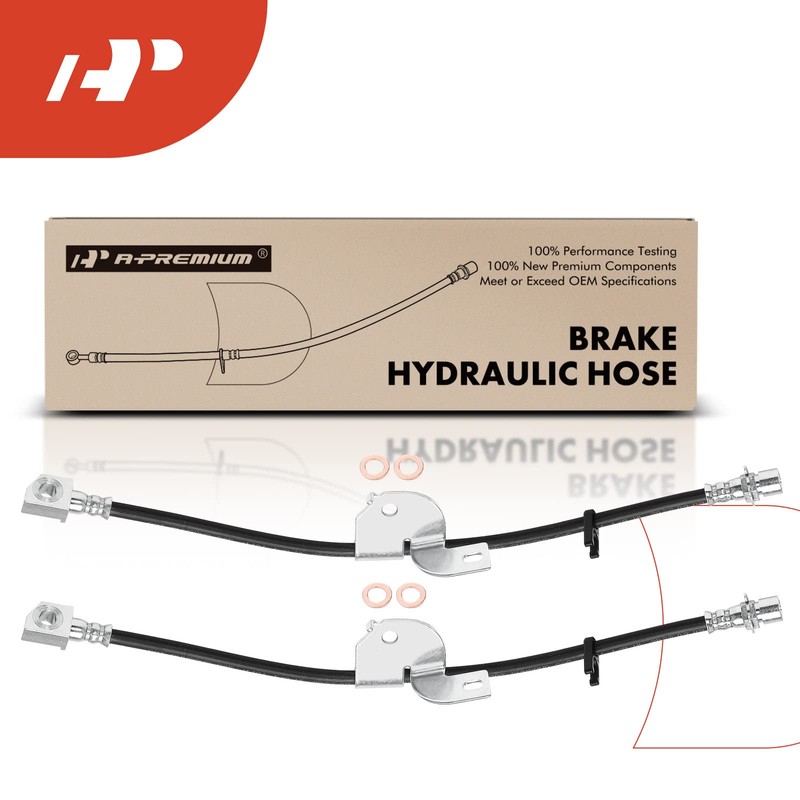 A-Premium Front Driver and Passenger Brake Hydraulic Hose Compatible with