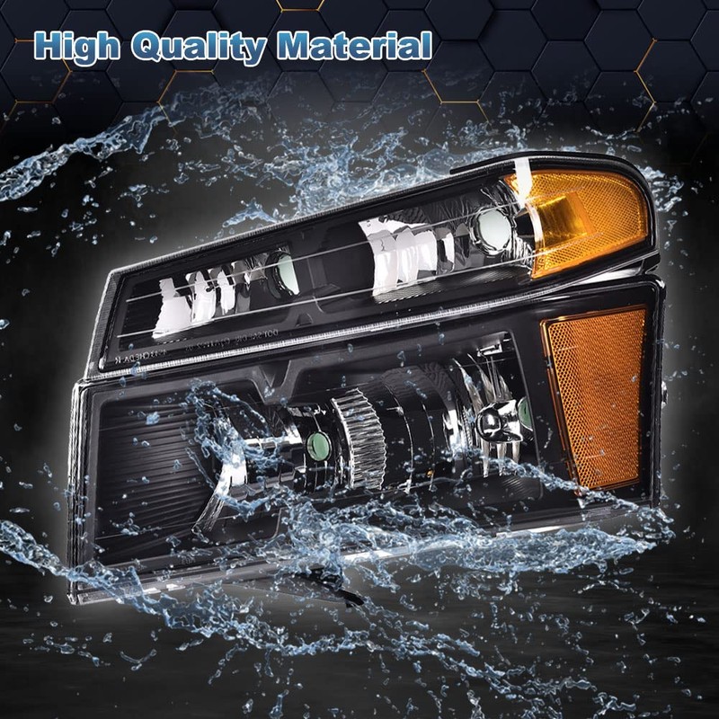 PIT66 Headlight Assembly Compatible with 2004-2012 Chevy Colorado/04-12 GMC Canyon/06