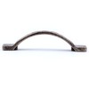 Jetland Arched Hammered Cabinet Pulls - 6-Pack, Antique Brass, 3"