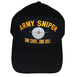 Army Sniper ONE Shot ONE Kill HAT - Black - Veteran Owned Business