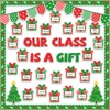 Christmas Bulletin Board Decoration Set Xmas Gift Boxes Borders Cutouts