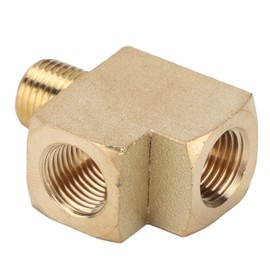 Aramox 1000 PSI Brass Solid Pipe T-Interface Car Street Pipe Male Thread T-Fitting 1/8 in NPT Malex 1/8 in NPT, Default
