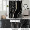 Bathroom Accessory Set with Shower Curtain and Rugs 23Pcs, Black