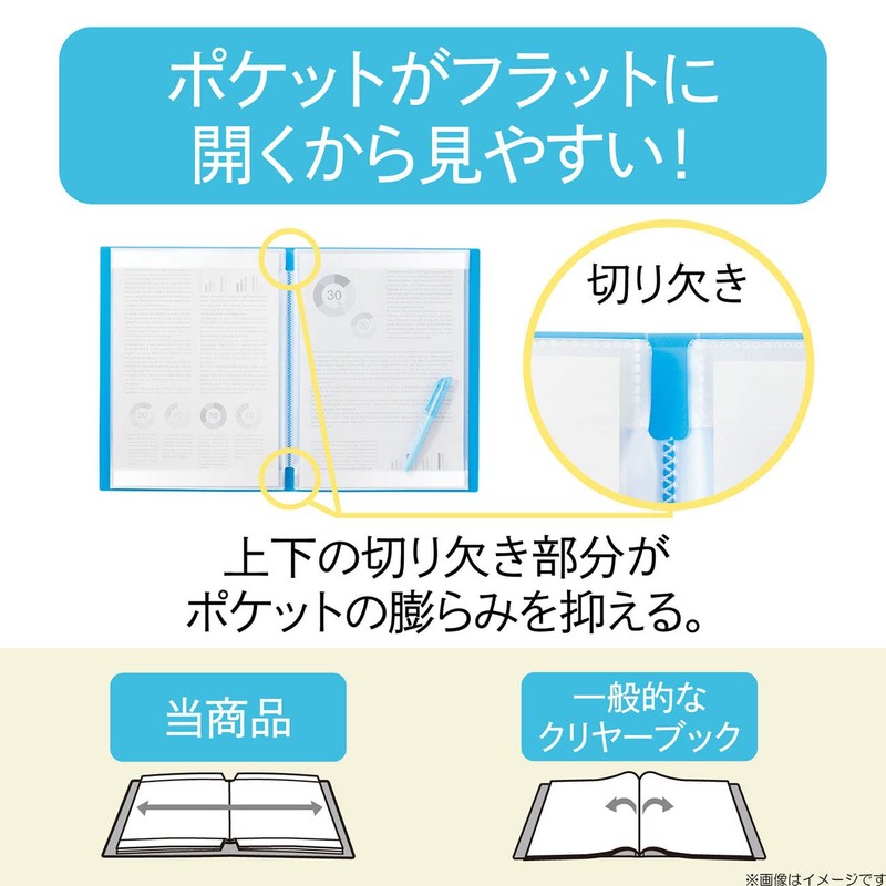 Lihit Lab CUBE FIZZ Writable Clear Book A4 Blue N6005-8