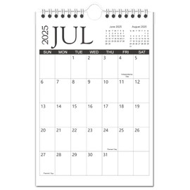Mini Calendar 2025-2026, 6'' x 9'' Small Calendar Runs from July 2025 to December 2026, Little Notepad Calendar for Wall, Desk, Bulletin Board or Fridge