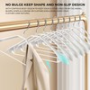 HWAJAN 10 Pack Wide Shoulder Suit Hangers No Shoulder Bump,Non