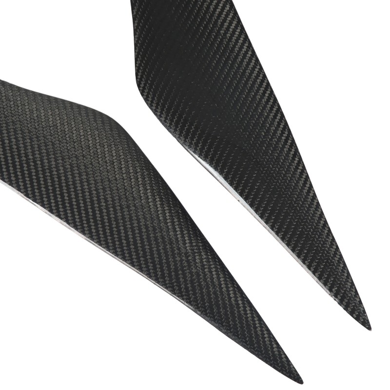 Front Headlight Eyelid Carbon Fiber Headlight Eyebrow Cover Replacement for