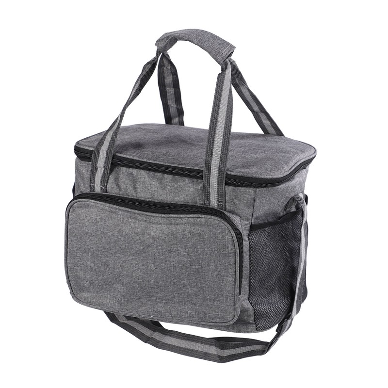 Insulated Lunch Bag Grey Oxford Cloth 15L High Capacity Insulated