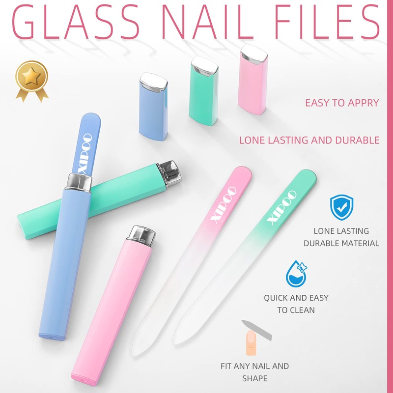 Nail File Glass Nail File 3 Pack Premium Glass Nail