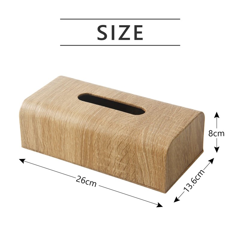 Tissue Case Wood Grain Stylish Nordic Tissue Cover Eco Material