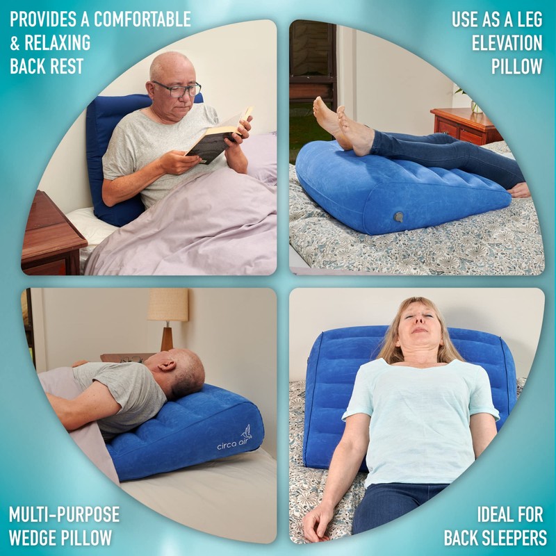 Circa Air Inflatable Wedge Pillow for Traveling - Travel Wedge
