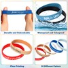 Bucherry 120 Pcs Rubber Bible Verse Bracelets Religious Silicone Christian