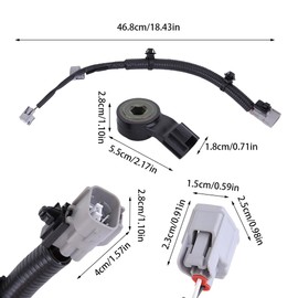 Vorally 2Pcs Knock Detonation Sensors with Harness Wire Compatible for 4Runner Tundra Tacoma FJ Cruiser Knock Sensor and Harness Kit Replaces 822190C010 8221935020