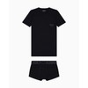 Emporio Armani Men's Mega Logo T Shirt and Trunk Set,