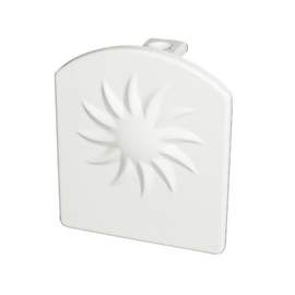 White End Cap for Sunwood Screw-Down Main Bar T50RM Aluminium Intermediate Roof Canopy Rafter Capping