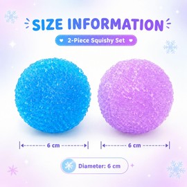 CLPKLQ 2 PCS Slushy Squishy, Textured Round Ornaments, Spiky Exterior Decor Pieces for Display Collectors and Styling Enthusiasts