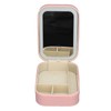 Jewelry Storage Box 3 Color Adjustable Lighting Leather Travel Makeup
