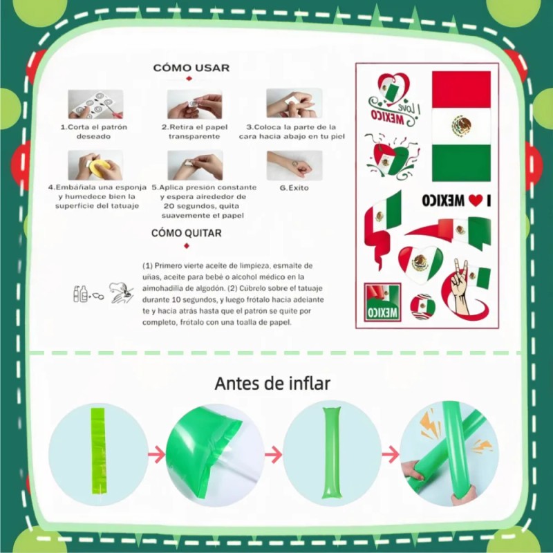 Kit Aficionado 8 Piezas Copa Mundial 2026 México