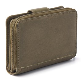 dR Amsterdam Women's Wallet - Classic Leather Wallet with RFID Protection - Stylish and Secure for All Your Payment Needs - 93123 Olive Green