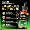 MILIVOL 5in1 Oregano Oil Liquid Drops with Black Seed, Elderberry,