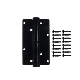 Advantage Industries Extruded Self-Closing Gate Hinge | Powder-Coated Steel Hinge | Pushdown Adjustment | Heavy-Duty Enclosed Spring | 2-Side Attachment | Aluminum Gate Hinge (1) – Black