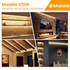 Muzata 6Pack 3.3FT/1M V Shape LED Channel Silver Aluminum LED