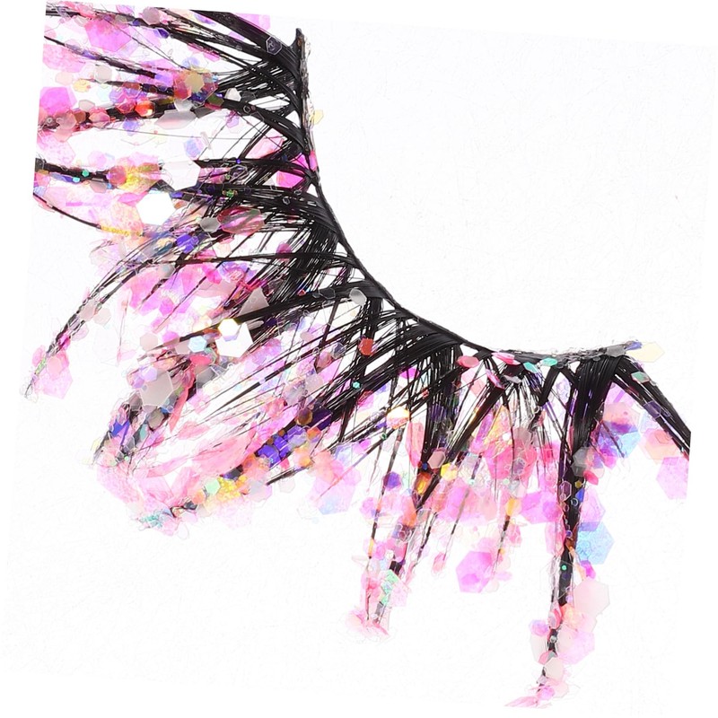 Baluue Sets Girls Luminous d Faux Eyelashes Sequin Glitter False