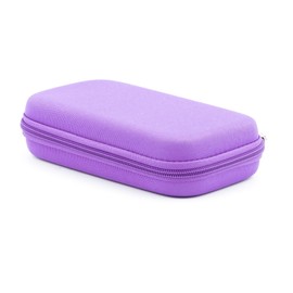 Aroma Outfitters Essential Oil Carrying Case. Premium Storage Protection & Organizer for Roller Bottles. Carry Case Protects up to 14 Roller Balls and Sample Drams - Perfect for Travel (Purple)